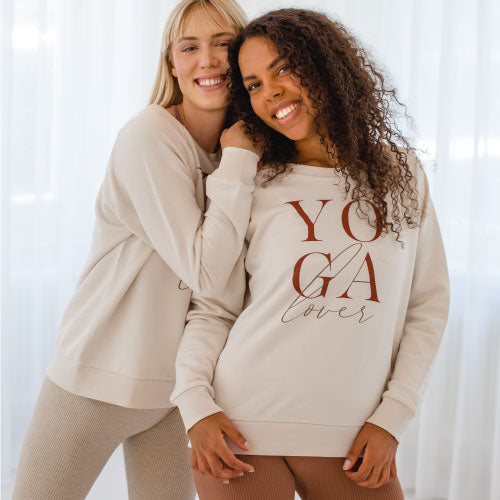 Cozy Yoga Love Shop Sweatshirts mit "Yoga Lover" Print 